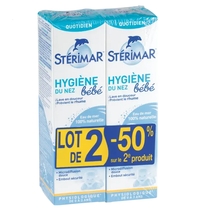 Sterimar BEBE - Spray Hygiène du Nez - 2x100ml Lariboisière Shop