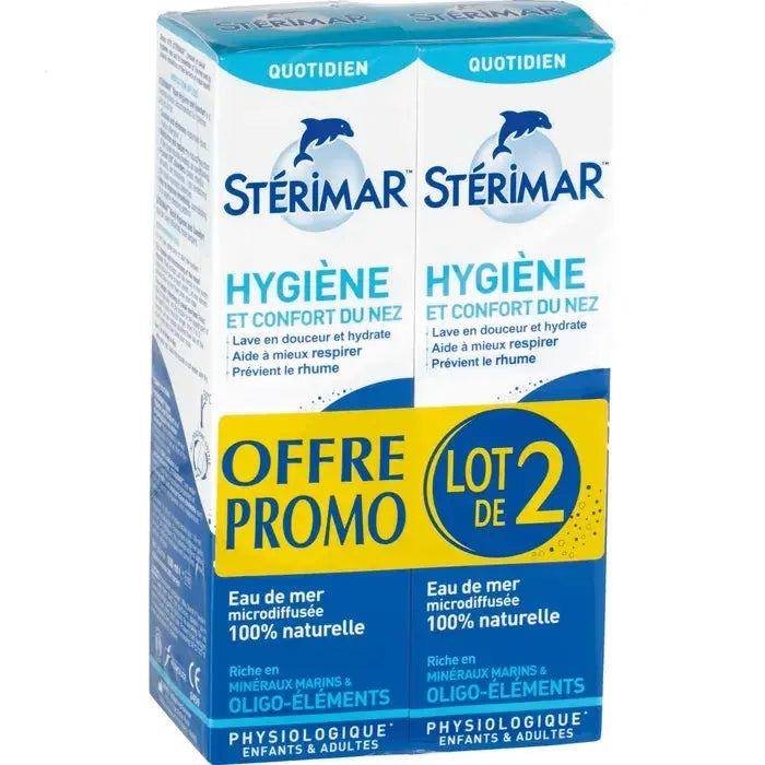 Sterimar HYGIENE - Spray Hygiène et Confort du Nez - 2x100ml Lariboisière Shop