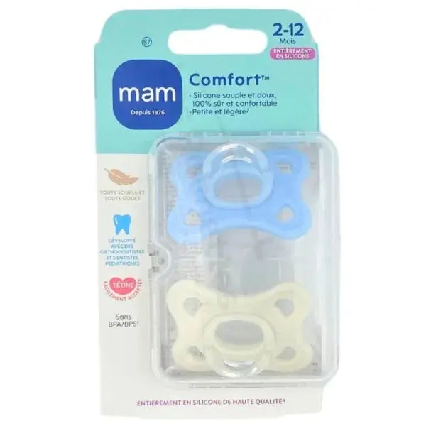 Sucettes Comfort Neutre 2-12 Mois Silicone – Lot de 2 Lariboisière Shop