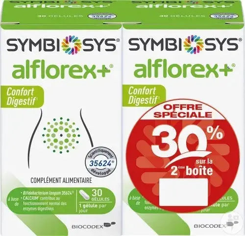 Symbiosys - Alflorex+ Complément Alimentaire Confort Digestif - 2x30 Gélules Lariboisière Shop