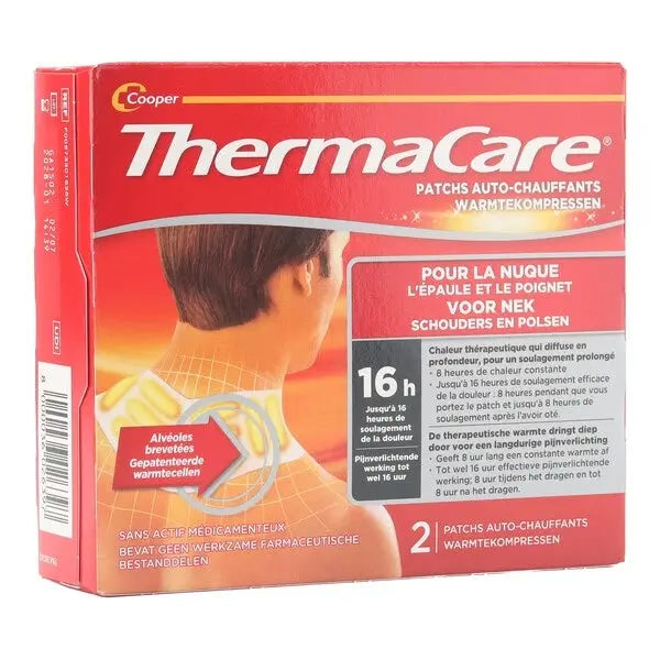 THERMACARE PATCH CHAUFFANT NUQUE, ÉPAULE & POIGNET BOÎTE DE 2 Lariboisière Shop