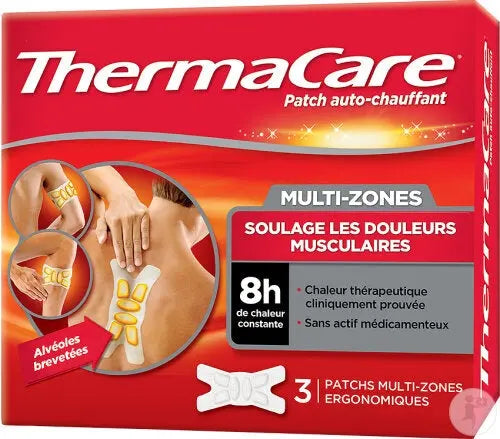 ThermaCare Multi-Zones 8 Heures – Patch Auto-Chauffant pour Douleurs Musculaires et Articulaires Lariboisière Shop