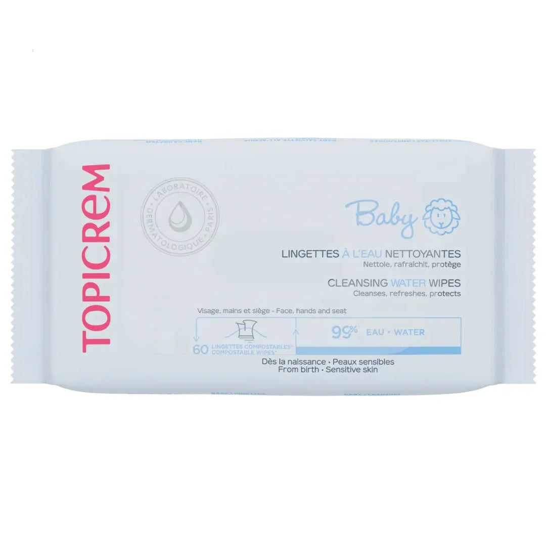 Topicrem BABY Lingettes à l'Eau Nettoyantes x60 Lariboisière Shop