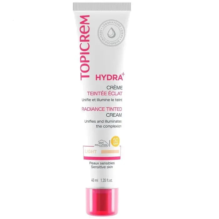 Topicrem HYDRA+ Crème Teintée Éclat SPF50 Claire 40 ml Lariboisière Shop