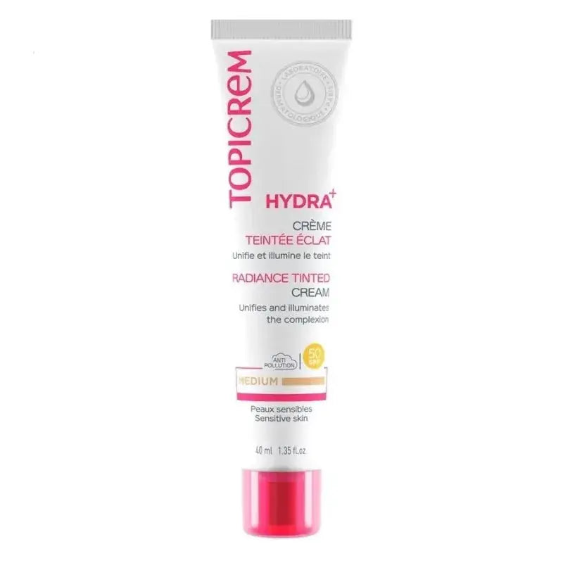 Topicrem HYDRA+ Crème Teintée Éclat SPF50 Medium 40 ml Lariboisière Shop