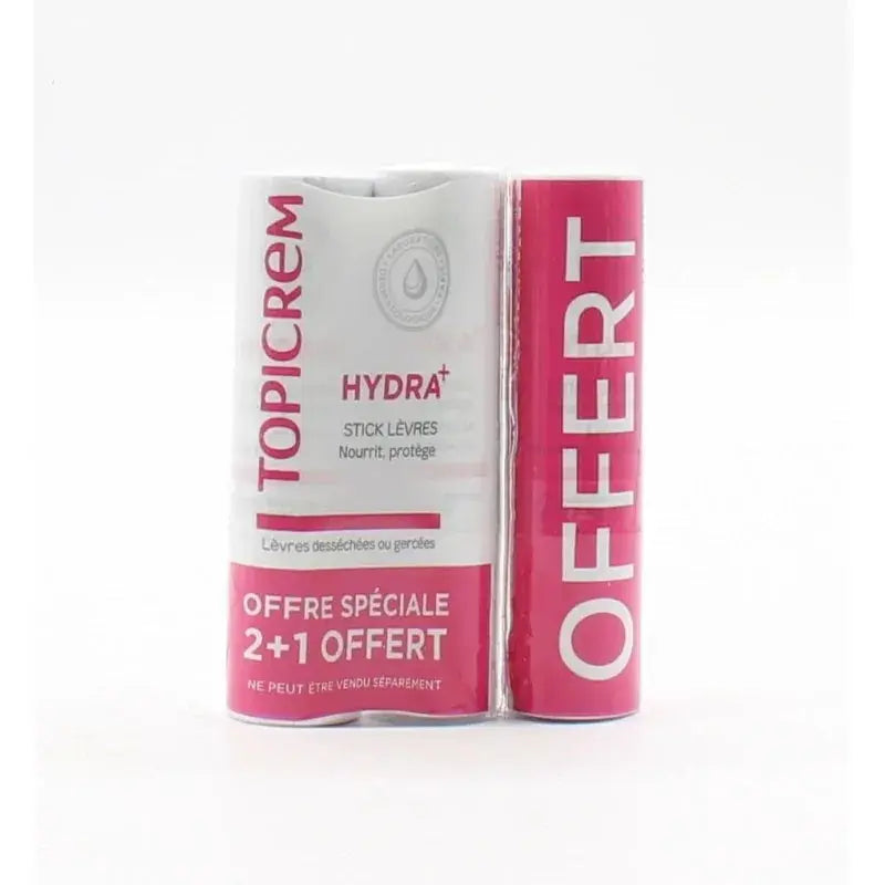 Topicrem Hydra+ Stick Lèvres 4 g 2+1 Lariboisière Shop