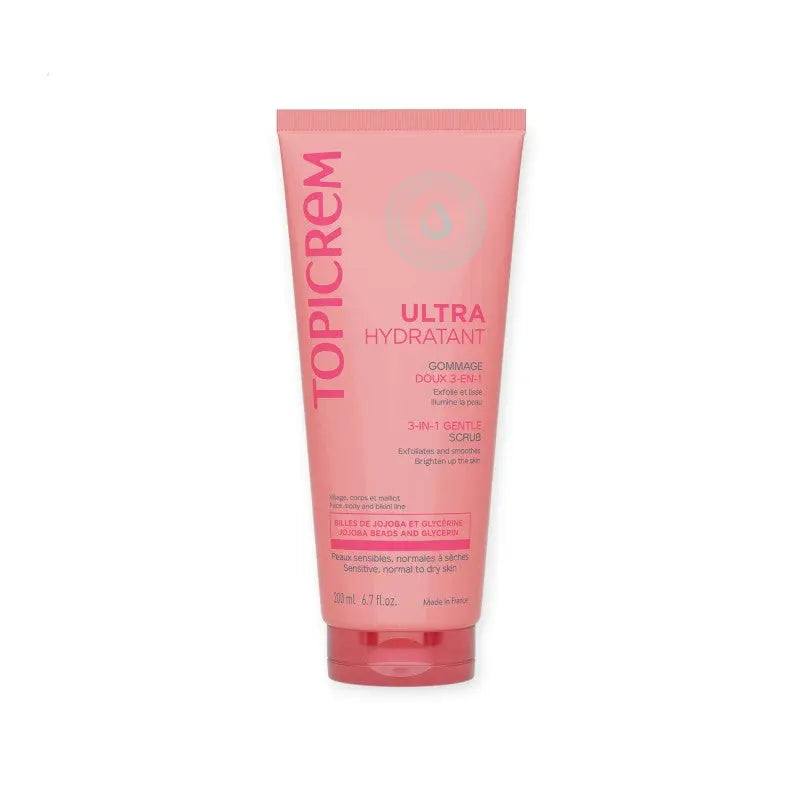 Topicrem Ultra-Hydratant Gommage Doux 3-en-1 200 ml Lariboisière Shop