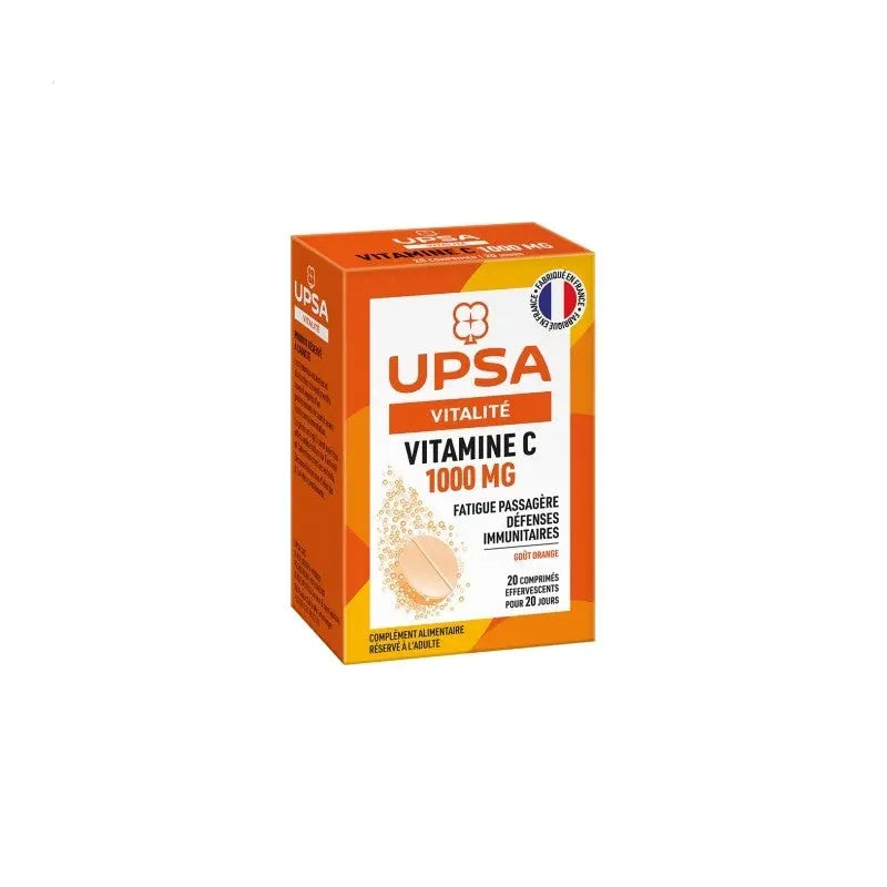 UPSA Vitamine C 1000 mg – 2 × 10 Comprimés Effervescents Lariboisière Shop