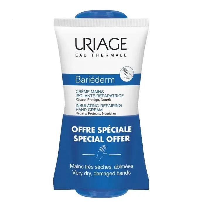 URIAGE Bariéderm-CICA Crème Mains Isolante Réparatrice – Lot de 2 × 50 ml Lariboisière Shop