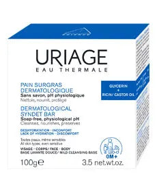 URIAGE DERM-PHY Pain Surgras Dermatologique – 100 g Lariboisière Shop