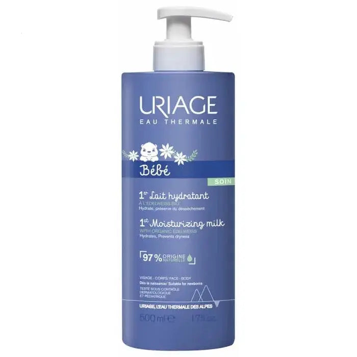 Uriage - BEBE - 1er Lait Hydratant - Visage et Corps - Tous Types de Peaux - 500ml Lariboisière Shop
