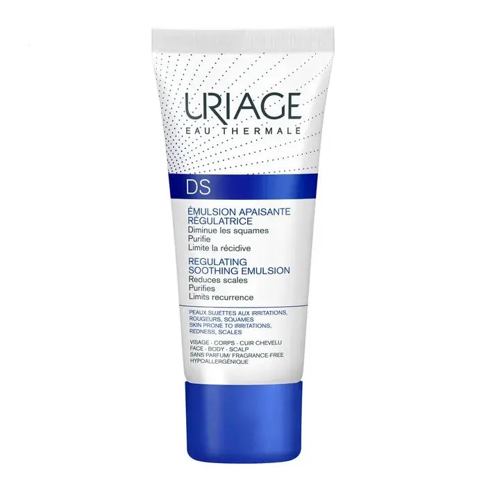 Uriage DS - Émulsion Apaisante Régulatrice - Visage, Corps et Cuir Chevelu - Peaux Sensibles et Irritées - 40ml Lariboisière Shop