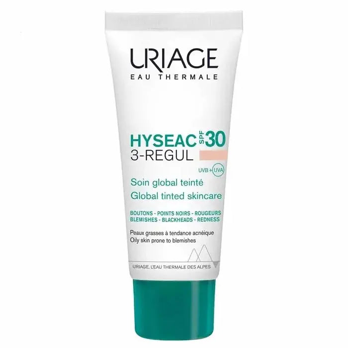 Uriage - HYSEAC 3-REGUL - Soin Global Teinte SPF30 - Visage - Peaux Grasses à Imperfections - 40ml Lariboisière Shop