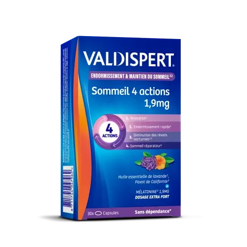 VALDISPERT - Sommeil 4 Actions 1,9mg - 30 capsules Lariboisière Shop