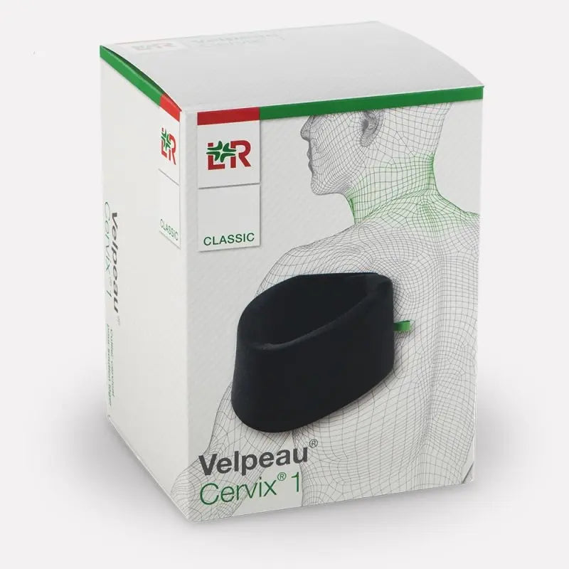 Velpeau Cervix 1 – Collier cervical souple noir/vert Taille 1 Lariboisière Shop