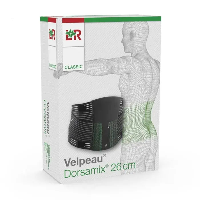 Velpeau - Classic Dorsamix Ceinture Lombaire Noir/vert - Taille 3 Hauteur 21 Cm Lariboisière Shop