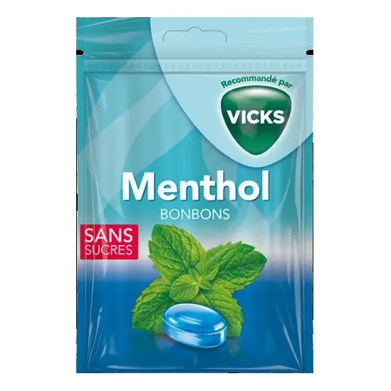 Vicks - Bonbons menthol sans sucre - 72g Lariboisière Shop