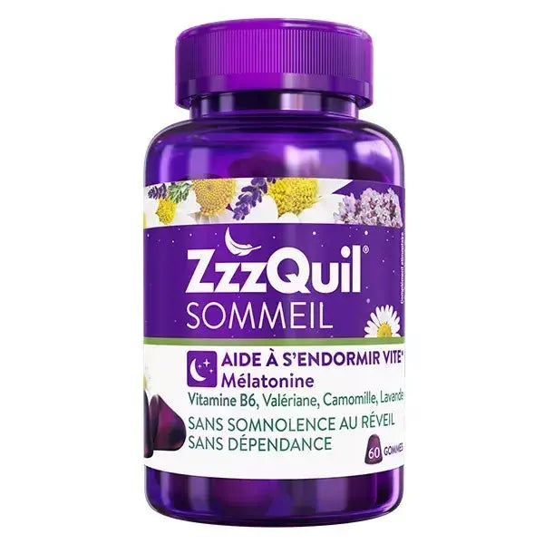 ZzzQuil - Sommeil Mélatonine - Arôme fruits des bois - 30 gommes Lariboisière Shop