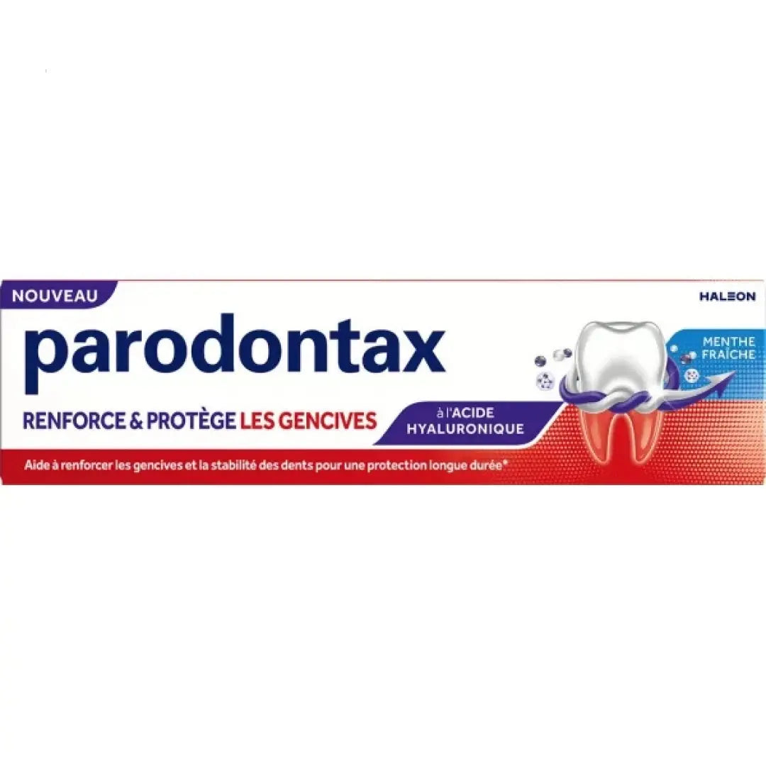 parodontax Renforce et Protège 75 ml – Dentifrice à l'Acide Hyaluronique Lariboisière Shop